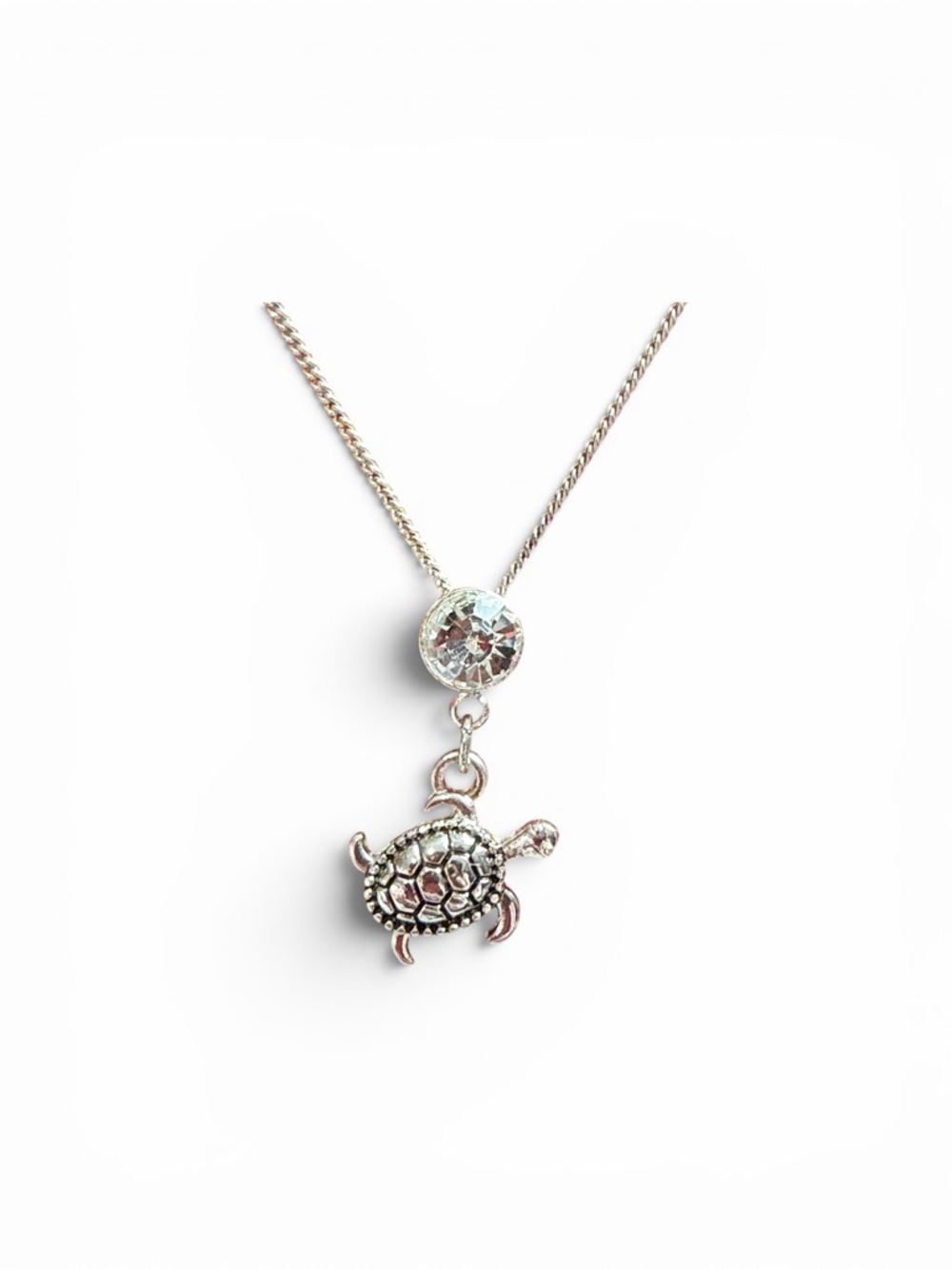 Silver Turtle Pendant Necklace - Women Jewelry